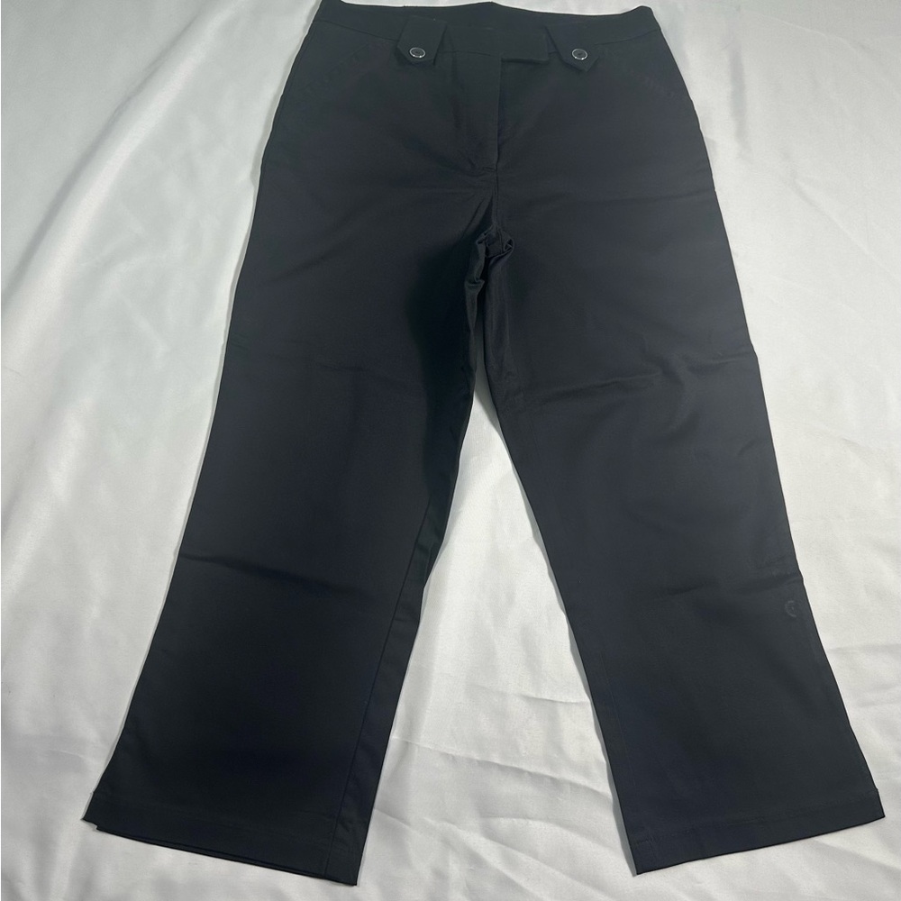 Miladys Black Wide-Leg Capri pants